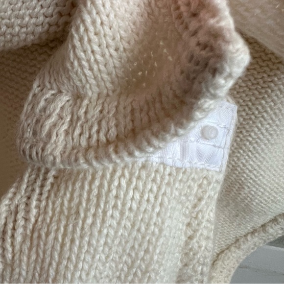 BOZ Crochet Knit Top Cream Open Knit Boho Sweater Canada - Picture 8 of 8